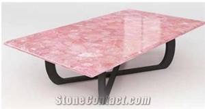 Rose Quartz Stone Table Top Interior Future Furniture