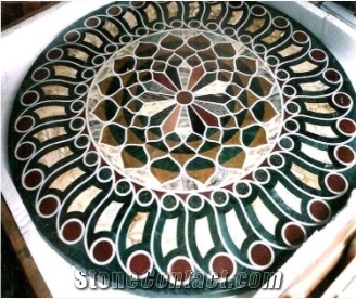 Round Marble Desk Top Folk Custom Interior Design Decoration