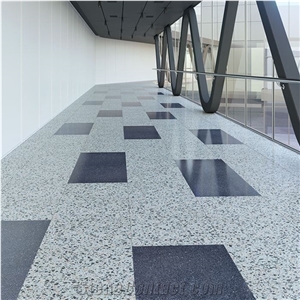 White Artificial Terrazzo Flooring Tile, Interior Decoration