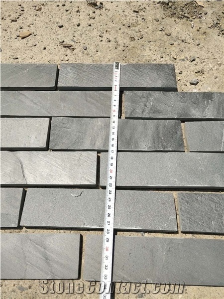 Black Slate Thin Culture Stone Panel Cladding