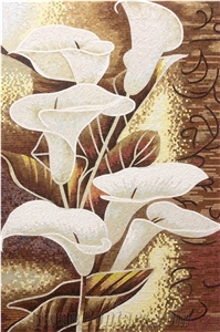 Calla Flowers Handmade Glass Mosaic Artworks for Wall