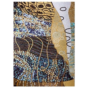 Klimt Characters Glass Mosaic Artworks Medallion Design