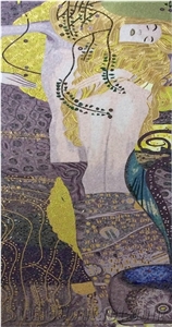 Klimt Characters Glass Mosaic Artworks Medallion Photo