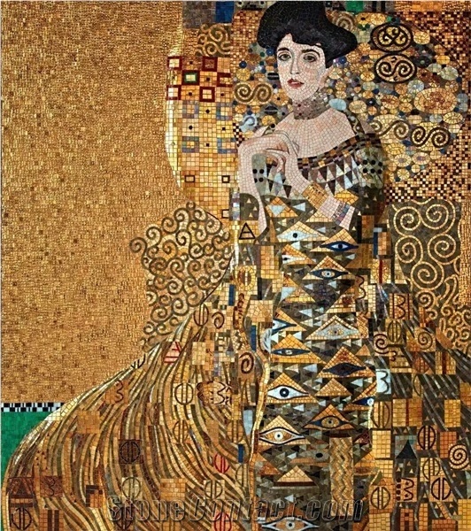 Klimt Characters Series Glass Mosaic Artworks Stone