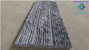 Black Line Chiseled Wall Panel Marble