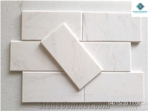 Carrara Marble 10x20 Chamfered Edge for Wall Cladding