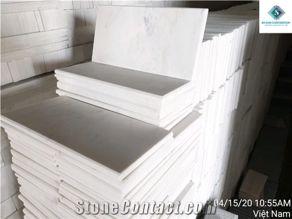 Carrara Marble 10x20 Chamfered Edge for Wall Cladding