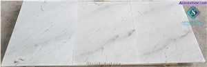 Chamfered Edge Milky White Marble for Wall Cladding