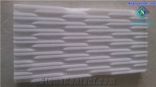 Comb Chiseled Marble Wall Panel