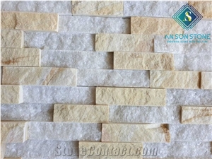 Decorative 3d White and Yellow Marble Panel