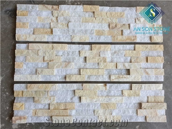 Decorative 3d White and Yellow Marble Panel