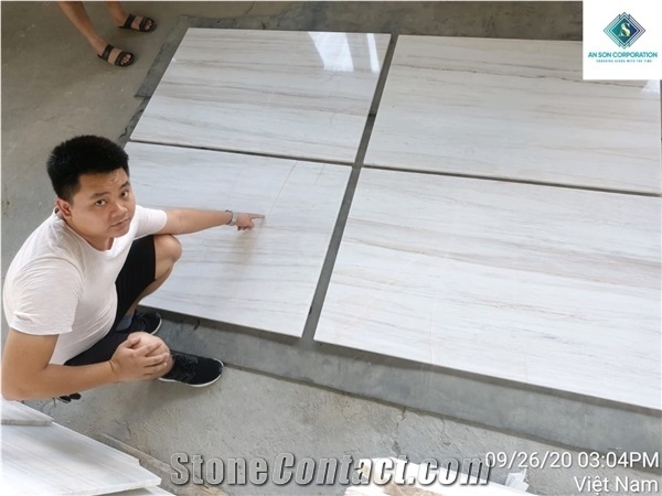 First Quality Milky White Marble Tile from an Son Corp C