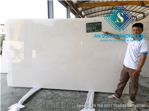 Hot Natural Stone Polished Pure White Marble Slabs
