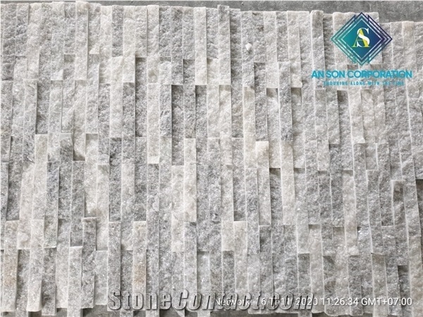 Light Grey Marble Wall Panel Combination Design Veneer Wall Cladding