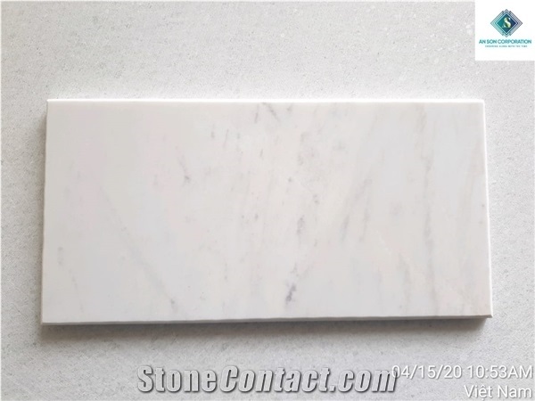 Milky White Marble Chamfered Edges