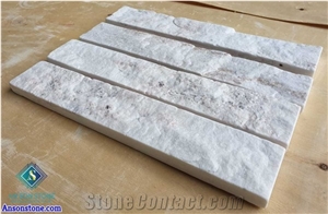 Split-Up Face Milky White Marble Wall Natural Wall Cladding