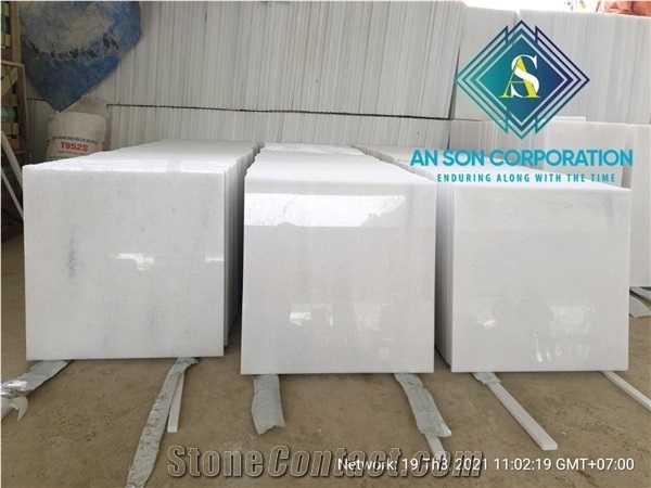 White Marble for Flooring Tiles 60x60x2cm Grade Ab