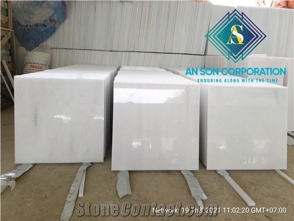 White Marble for Flooring Tiles 60x60x2cm Grade Ab
