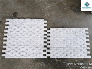 White Marble Waves Wall Panel