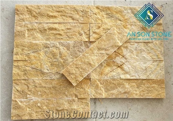 Yellow Marble Wall Panel Split Face