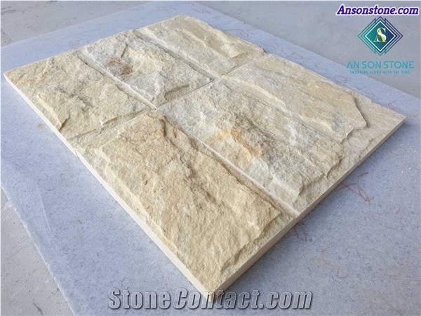 Yellow Tumbled Mushroom Marble for Wall