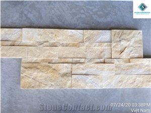 Z Type Yellow Marble Wall Panel Size 18x35x1.5cm