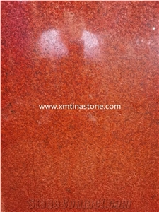 Dyed Red Small Flower Granite Wall Floor Tiles