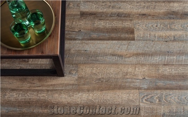 Spc Click Lock Flooring Tiles Wooden Design Spw048 Artificial Stone
