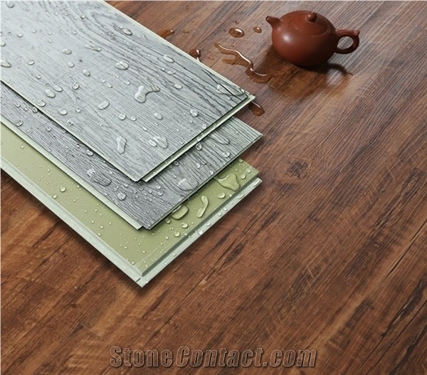 Spc Click Lock Flooring Tiles Wooden Design Spw048 Artificial Stone
