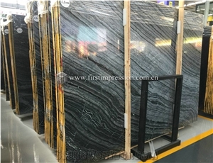 Popular Silver Waves Brown Marble Slabs,Tiles