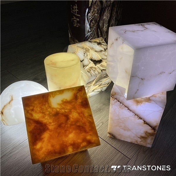 Artificial Stone Translucent Backlit Onyx Lighting Box