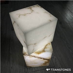 Stone Translucent Polished Alabaster Lighting Box
