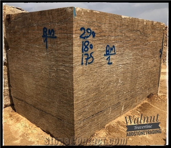 Azarshahr Walnut Travertine Blocks