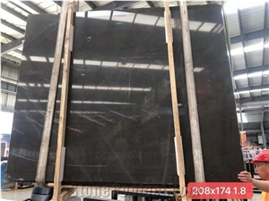 China Shuitou Popular Pietra Grey Honed Brown Marble Slabs