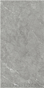 Glazed China Light Grey Lido Marble Ceramic Slab Floor Tiles