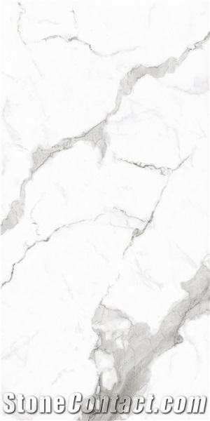 Italy Calaeatta White Marble Polished Glazed Ceramic Slabs