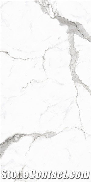 Italy Calaeatta White Marble Polished Glazed Ceramic Slabs