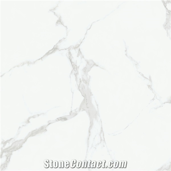 Polished Calacatta Carrara Marble Looks Backsplash Ceramic Tiles