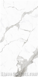 Polished Glazed Body Iceberg White Marble Ceramic Tile Slab