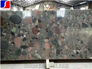 Polished Multicolor Granite Slab & Tiles