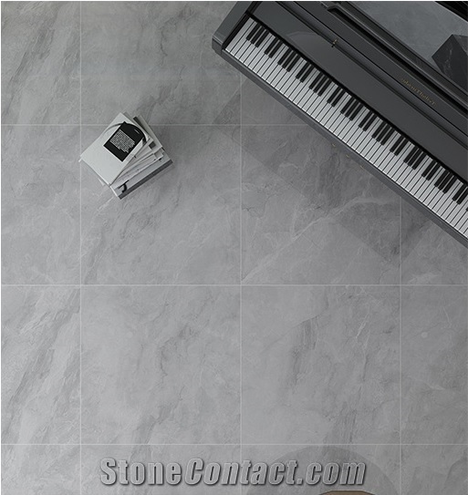 Rectified Porcelain Snow Hill Grey Marble Glossy Ceramics