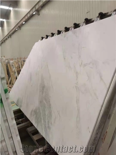 White Orlando Grey Polish Wall Marble Flooring Kitchen Tile