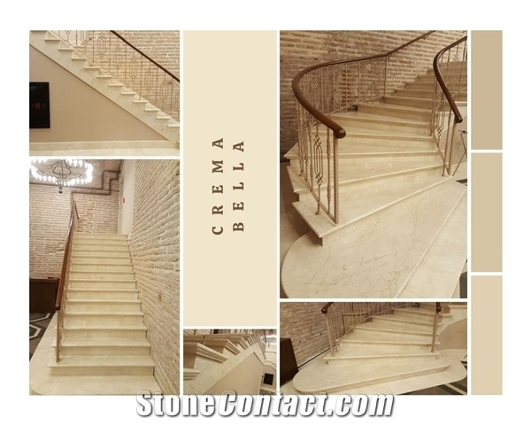 Crema Bella Beige Marble Stairs