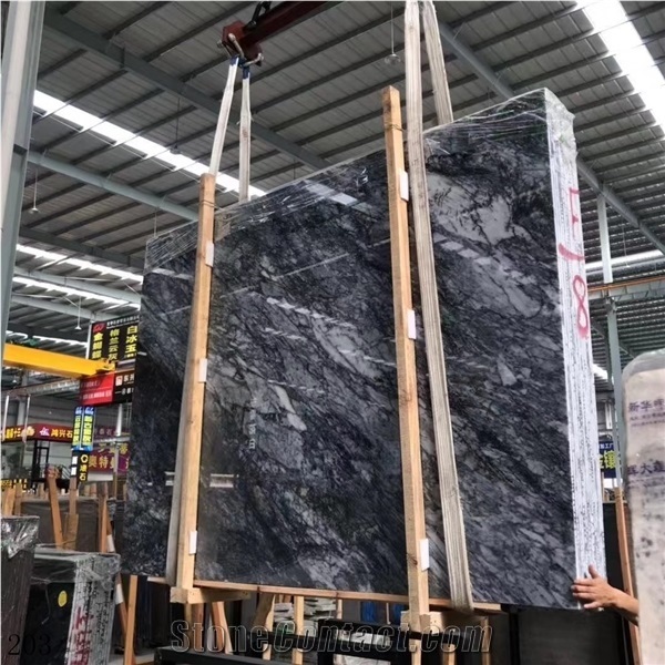 Agate Black Marble Slab Interior Decoration Tiles for Table Top