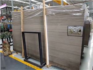 Athens Wood Grain Marble Brown Diagonal Grain Slab Tiles