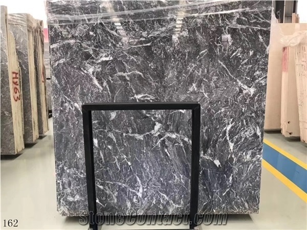 Cather Grey Marble Chequered with Black and White Slab Tlie