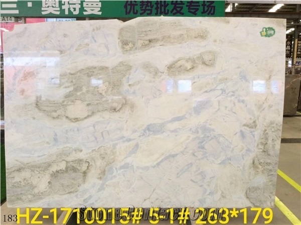 Changbai Blue Jade Marble Light Siab Interior Walling Tiles