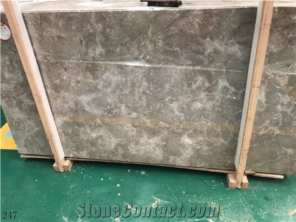 China Oyster Brown Marble Slab Interior Decoration Tiles