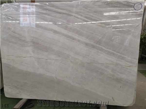 Iceland White Marble Wooden Veins Luxury Slab Walling Tiles