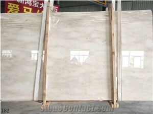 Indonesia Beige Marble Slab Big Project Tiles Installation
